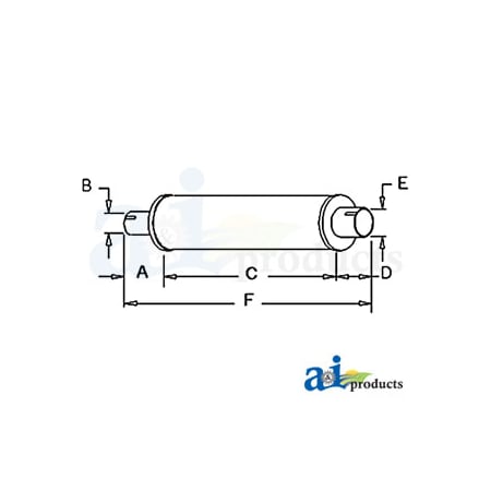 A & I Products MUFFLER 4.9" x4.9" x20" A-AT10646